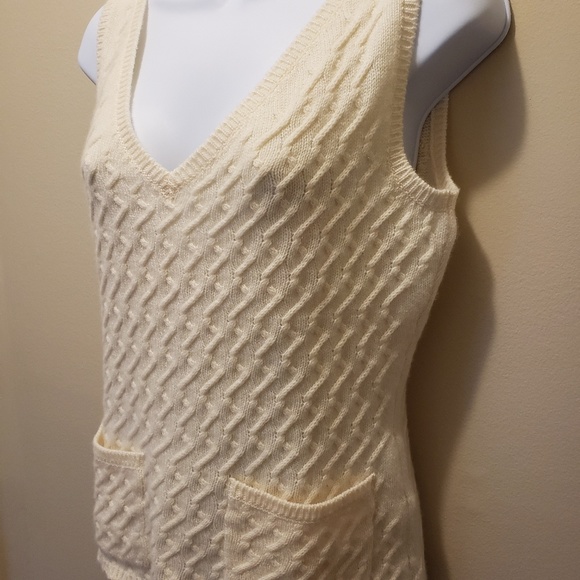 V- NECK SWEATER SLEEVELESS 100% CASHMERE - Picture 8 of 8